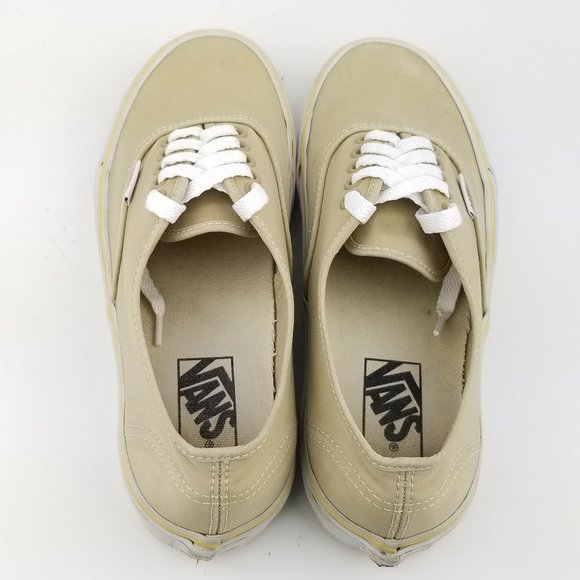 Vans Tan Canvas Low Top Casual Sneaker Shoes - Picture 5 of 8